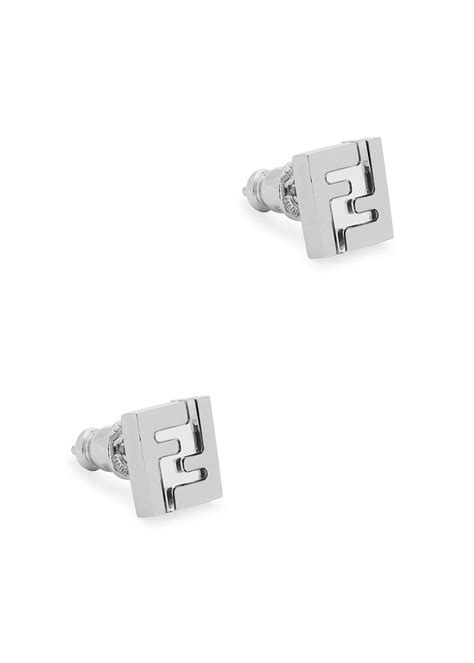 fendi silver earrings|Fendi earrings men.